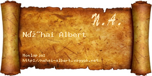 Néhai Albert névjegykártya